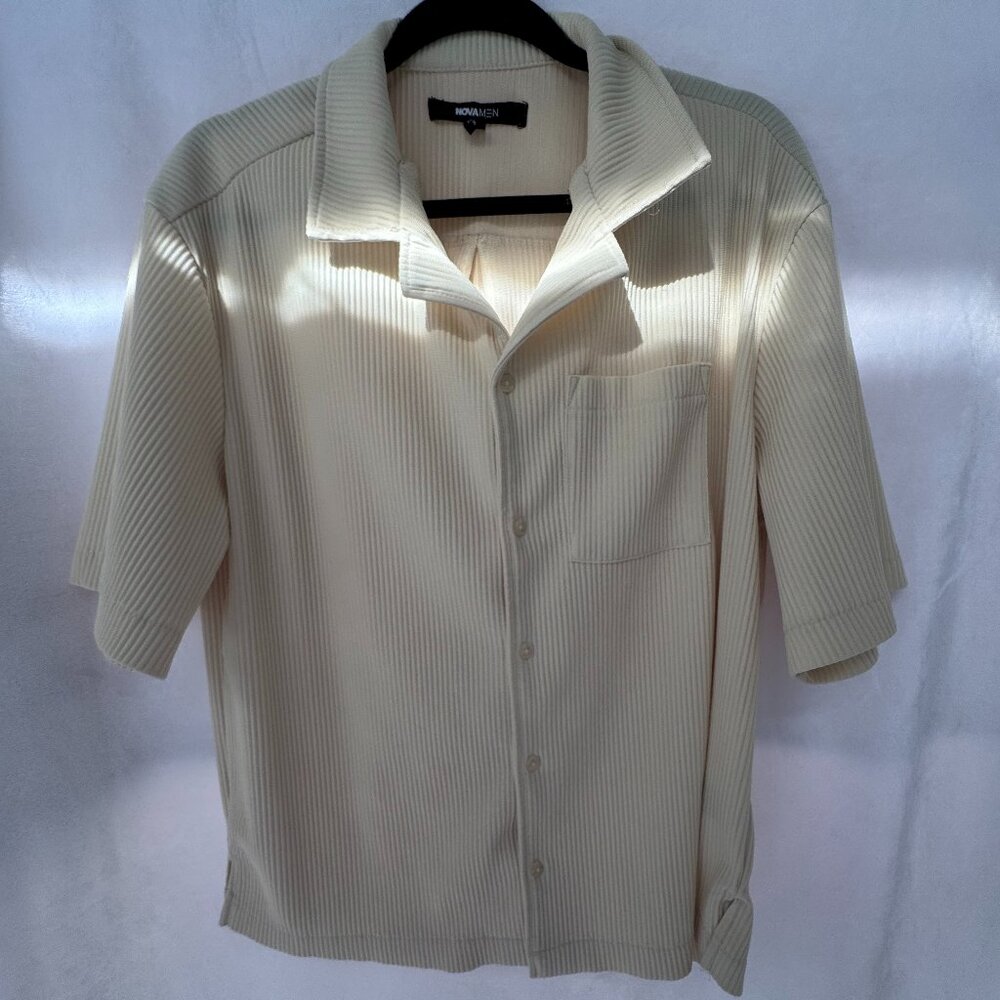Men's Show Up Short Sleeve Cuban Shirt - Off White